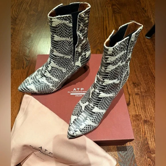 ATP Atelier leather snakeskin Women's Boots - Picture 2 of 5